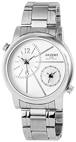 Akzent Herren-Armbanduhr XL Analog Quarz Edelstahl SS7422500030
