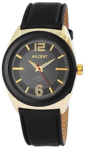 Akzent Herren-Armbanduhr XL Analog Quarz verschiedene Materialien SS7502500009
