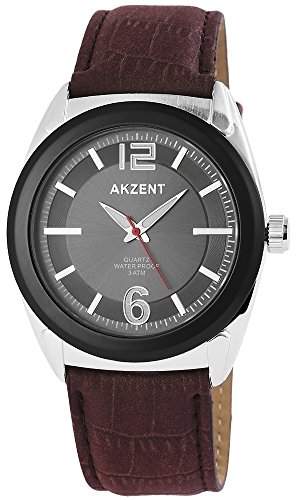 Akzent Herren-Armbanduhr XL Analog Quarz verschiedene Materialien SS7511600009