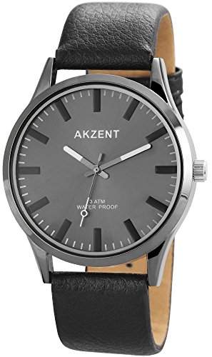 Akzent Herren-Armbanduhr XL Analog Quarz verschiedene Materialien SS7771500022