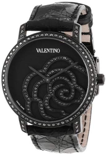 Valentino Rose Black PVD Steel Womens Strap Watch Black Diamonds V41SBQ-6709-SSA09
