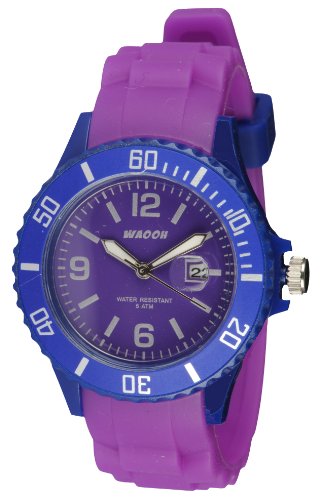 Waooh Uhr Monaco38 Bicolor Violett Blau