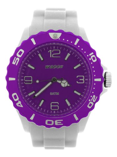 Waooh Uhr MC42 Weiss Zifferblatt Luenette Farbe Violett