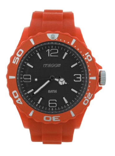 Waooh Uhr MC42 Zifferblatt Schwarz Luenette Farbe Orange