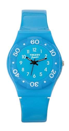 Trendy Junior Maedchen-Armbanduhr Analog Plastik blau KL 186
