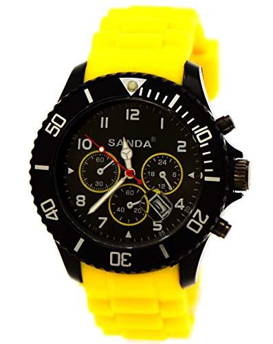 Sanda® Sport Armbanduhr in Gelb
