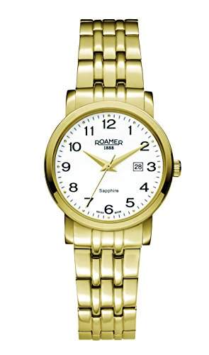 Roamer Damen-Armbanduhr Analog Quarz Edelstahl beschichtet 709844 GM1