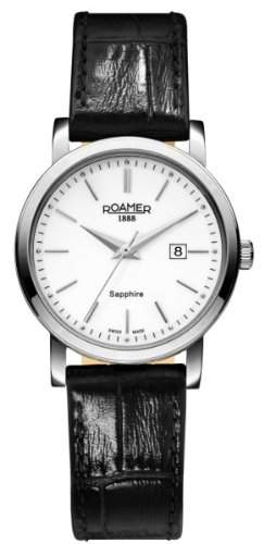 Roamer Classic Line Damen Armbanduhr Analog Datum Lederband 709844 SL1