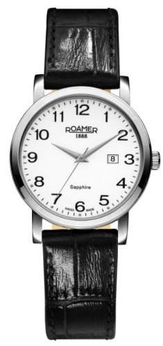 Roamer Classic Line Damen Armbanduhr Analog Datum Lederband 709844 SL2