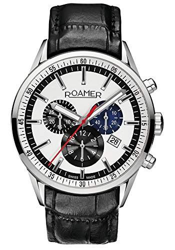Roamer Herren-Armbanduhr XL Superior Chronograph Leder 508837 Sl1