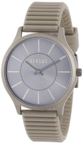 Versus by Versace Herren 3C65900000 Less Grey Aluminum Sunray Dial Rubber Armbanduhr