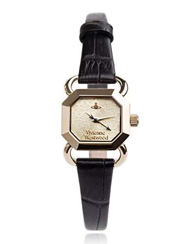 Vivienne Westwood Damen-Armbanduhr Ravenscourt Analog Quarz Leder VV085GDBK