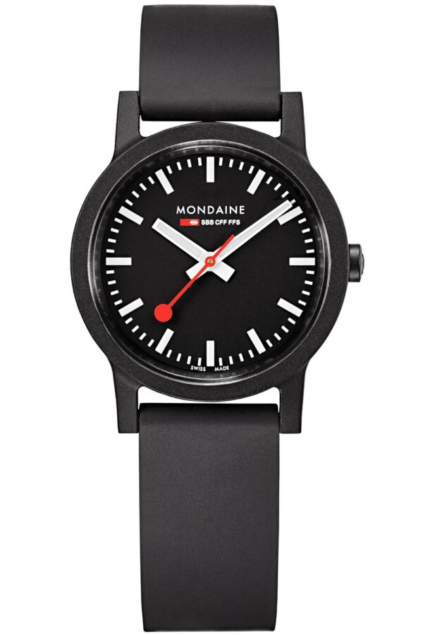 Mondaine MS1.32120.RB Damenuhr Essence Schwarz 32 mm