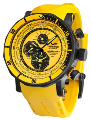 Vostok Europe YM86-620C504-YLW Herrenuhr Alarm-Chronograph Lunokhod 2